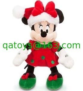 赤いディズニーのプラシ天のおもちゃのクリスマスのミッキー マウスはカスタマイズされた 45cm を詰めました