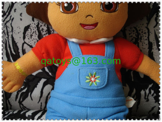 方法 Dora の探検家の漫画のプラシ天は茶色がかった鋼色赤い 45cm の習慣をもてあそびます