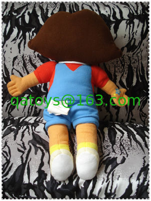 方法 Dora の探検家の漫画のプラシ天は茶色がかった鋼色赤い 45cm の習慣をもてあそびます