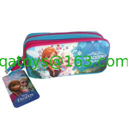 凍結するアナ Elsa の漫画のプラシ天の筆箱の袋の動物のジッパーの鉛筆の袋