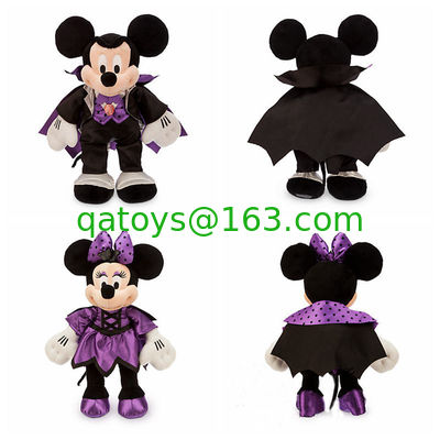 ペット党祝祭のための紫色のハロウィンの日のミニー マウスおよび Mickey ディズニーのプラシ天のおもちゃ