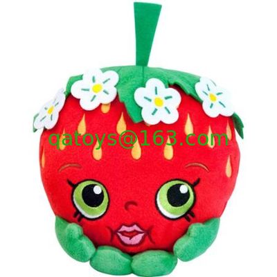 Shopkins は特性の漫画のプラシ天のおもちゃ赤くかわいい ASTM-963 を分類しました
