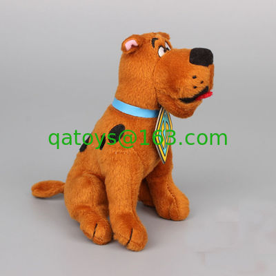 8inch 元のブラウンの漫画のプラシ天のおもちゃの Scooby Doo のモデルの姿勢のぬいぐるみ