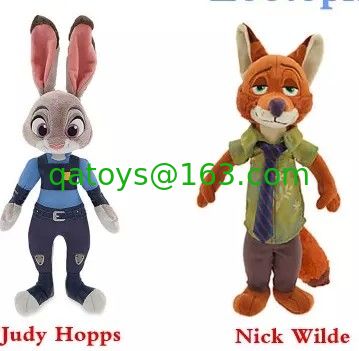 ディズニーのマンガのキャラクタ Zootopia は 9 インチ漫画のプラシ天のおもちゃを詰めました