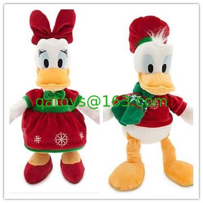 ディズニークリスマスのホリデープロモーション用ドナルドダックとデイジー