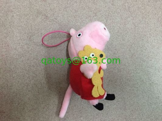 昇進のギフトのための Peppa のブタのプラシ天のおもちゃの Keychain によって詰められるおもちゃ