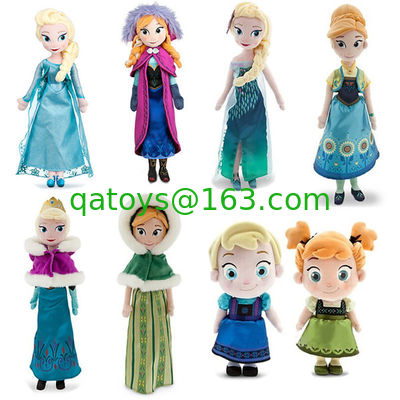 凍結するアナおよび Elsa ディズニーのプラシ天のおもちゃの柔らかい漫画は 20 インチ人形を詰めました