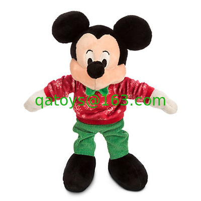 ディズニーのクリスマスのミッキー マウスおよび赤いおよび緑ミニー マウス