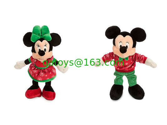 ディズニーのクリスマスのミッキー マウスおよび赤いおよび緑ミニー マウス