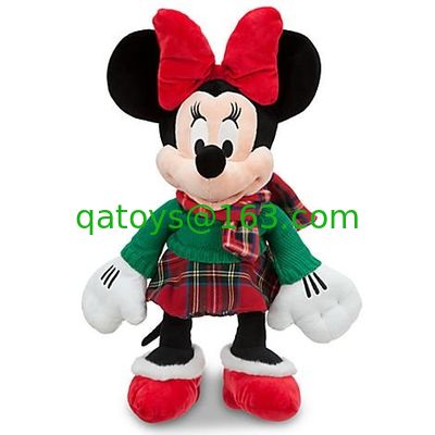 12 インチのディズニーのプラシ天は格子縞のクリスマスの Mickey の大きい方法をもてあそびます