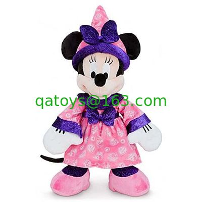 ディズニーのぬいぐるみのミッキー マウスおよびミニー マウスはマジックを 12 インチを信じます