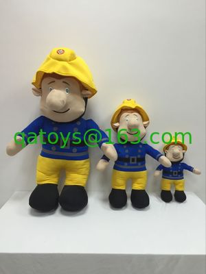 かわいく大きい消防士のサムの漫画のプラシ天は柔らかいおもちゃ、3 サイズ 40cm /60cm /90cm を詰めました