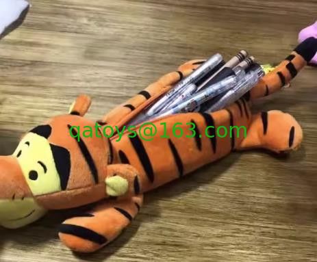 Disney Animal Head Plush Toys Pencial Bag for School 28cm