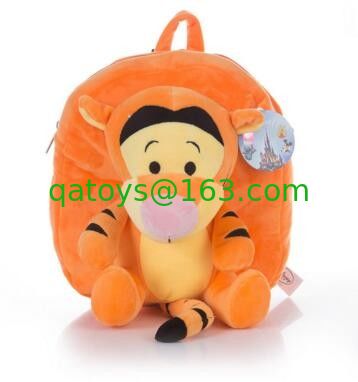 ディズニーのプラシ天のTiggerのかわいい学校は昇進の子供のためのオレンジ色をBackpacks