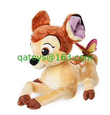 蝶中型のディズニーの店の柔らかいおもちゃ25cmのサイズのブラウン色のBambi