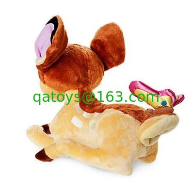 蝶中型のディズニーの店の柔らかいおもちゃ25cmのサイズのブラウン色のBambi