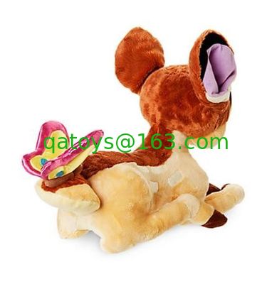 蝶中型のディズニーの店の柔らかいおもちゃ25cmのサイズのブラウン色のBambi