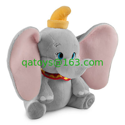 ディズニーの灰色の元のプラシ天は赤ん坊のための Dumbo のぬいぐるみをもてあそびます