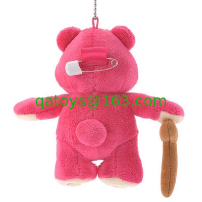 3匹のLotso Hugginくまのディズニーのプラシ天動物バックパックのための13cm Keychian