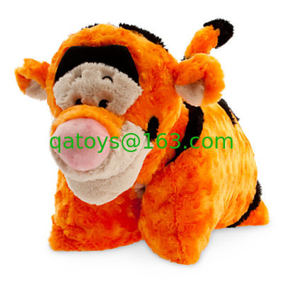 寝具のためのプラシ天のTiggerの頭部が付いているオレンジ美しいディズニーTiggerの枕プラシ天のクッションそして枕