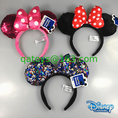 女の子のための方法ディズニーのプラシ天のHairbandのヘッドバンドのヘアピン ミッキー マウスのミニー マウス