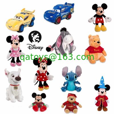 おかしいディズニーの元のプラシ天の柔らかいおもちゃのレース カーおよびMickey Minnie