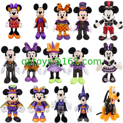 ペット党祝祭のための紫色のハロウィンの日のミニー マウスおよび Mickey ディズニーのプラシ天のおもちゃ