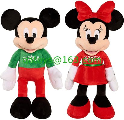 ディズニーの円形のピンク/白いプラシ天は赤ん坊の遊ぶことのためのドナルド・ダックの柔らかいおもちゃをもてあそびます