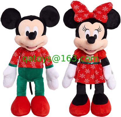 ディズニーの円形のピンク/白いプラシ天は赤ん坊の遊ぶことのためのドナルド・ダックの柔らかいおもちゃをもてあそびます