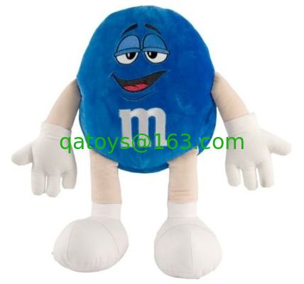 中型の青い M&M によって詰められるおもちゃ、子供のための美しく小さいプラシ天動物