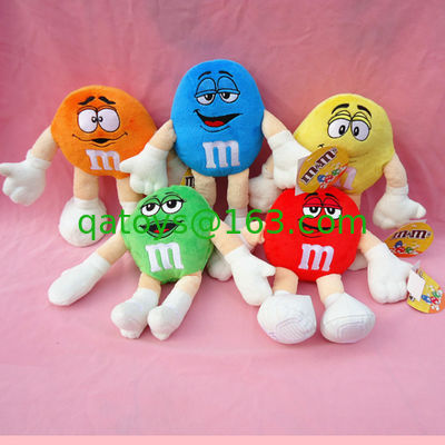 中型の青い M&M によって詰められるおもちゃ、子供のための美しく小さいプラシ天動物