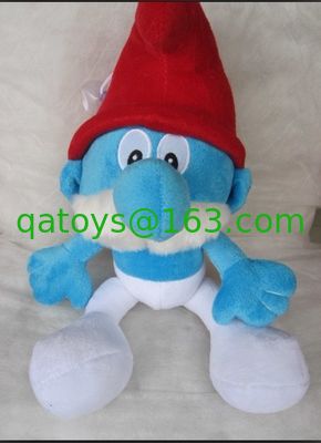 販売クレーン機械のためのかわいいSmurfのぬいぐるみの漫画のプラシ天のおもちゃ
