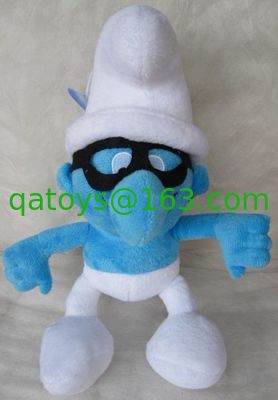 販売クレーン機械のためのかわいいSmurfのぬいぐるみの漫画のプラシ天のおもちゃ
