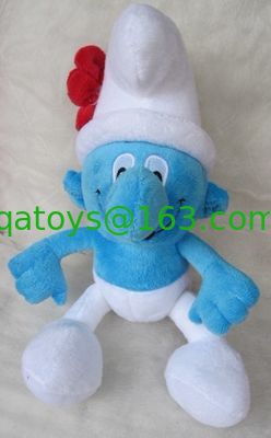 販売クレーン機械のためのかわいいSmurfのぬいぐるみの漫画のプラシ天のおもちゃ