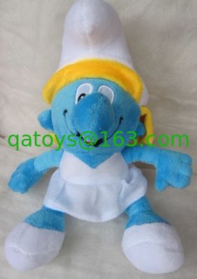 販売クレーン機械のためのかわいいSmurfのぬいぐるみの漫画のプラシ天のおもちゃ