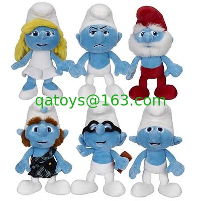 昇進のギフトのためのかわいく、青いSmurfによって詰められるおもちゃの漫画のプラシ天のおもちゃ