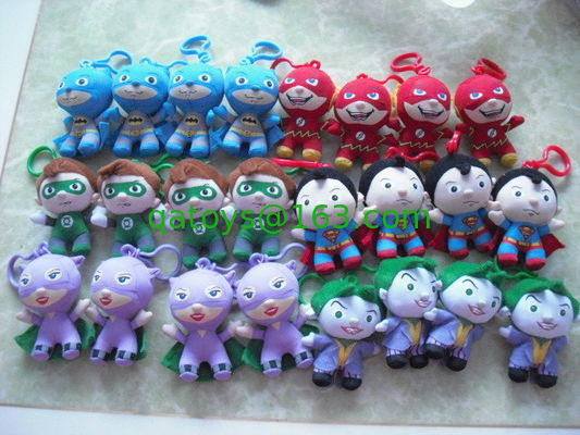 クリスマスの昇進のための小さいスーパーマンおよびバットマンの keychain によって詰められるプラシ天のおもちゃを作って下さい