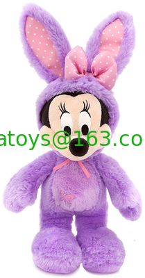 紫色イースターのための Eco 友好的で柔らかいミニー マウスのプラシ天によって詰められるバニー