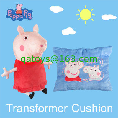 方法寝具のためのリバーシブルの Peppa のブタのプラシ天のおもちゃのクッションそして枕