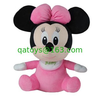 ビッグヘッド ミニーマウス 柔らかいおもちゃ ピンク ディズニー パーソナルロゴのパルシュおもちゃ