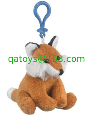 ブラウン カスタマイズされた Fox によって詰められる キーチェーン の小さいプラシ天は 12cm のサイズをもてあそびます