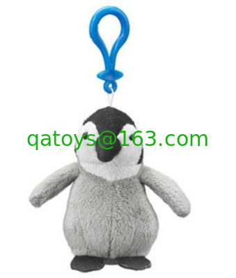 黒い、灰色のペンギンのぬいぐるみのプラシ天のおもちゃの キーチェーン の昇進のギフト 12cm