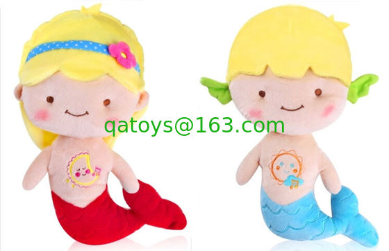 黄色 青 赤 可愛い 赤ちゃんのおもちゃ 小さな美人魚 20cm 25cm