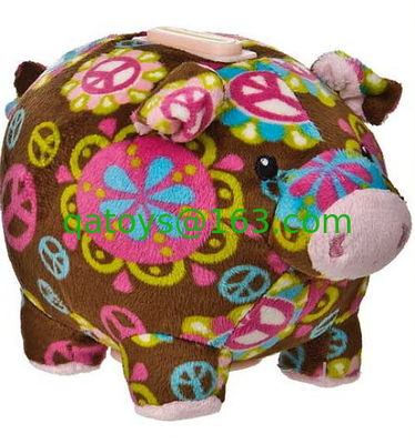 18cm のかわいいブタの貯金箱の Moneky の硬貨コレクションのための銀行によって詰められるプラシ天のおもちゃ