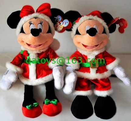 18inch 方法ディズニーのクリスマスのミッキー マウスおよびミニー マウスのプラシ天のおもちゃ