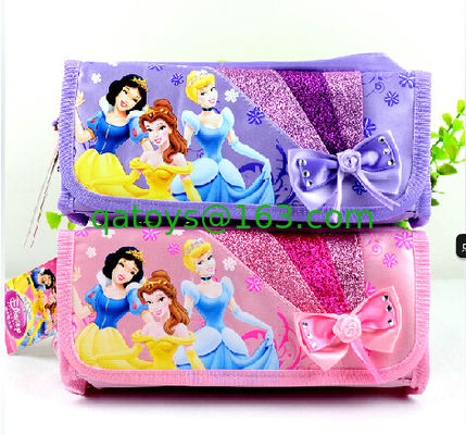 昇進のギフトのためのジッパーを持つ Plush Pencil Bag ピンクのディズニーの紫色/王女