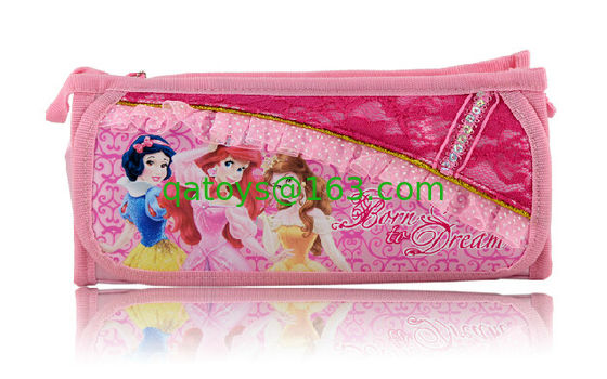 昇進のギフトのためのジッパーを持つ Plush Pencil Bag ピンクのディズニーの紫色/王女