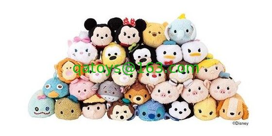 携帯電話スクリーンの洗剤の Keychain 袋のための熱いディズニー Tsum Tsums のコレクションのプラシ天のおもちゃ