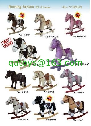 プラシ天の揺り木馬のコレクションの遊ぶことの子供の乗車のためのかわいい赤ん坊のおもちゃ