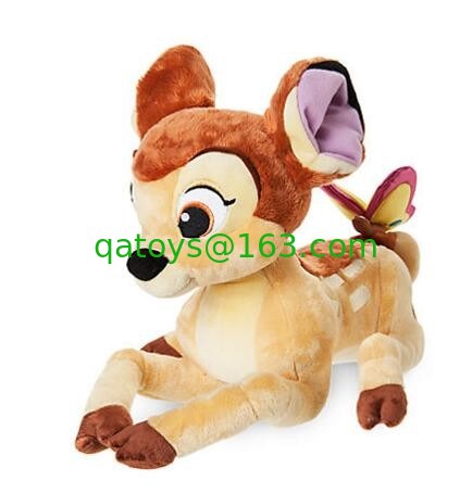 蝶中型のディズニーの店の柔らかいおもちゃ25cmのサイズのブラウン色のBambi